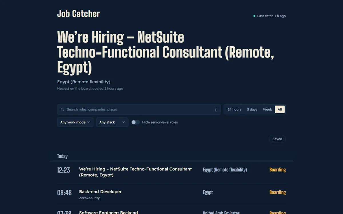 Job Catcher screenshot