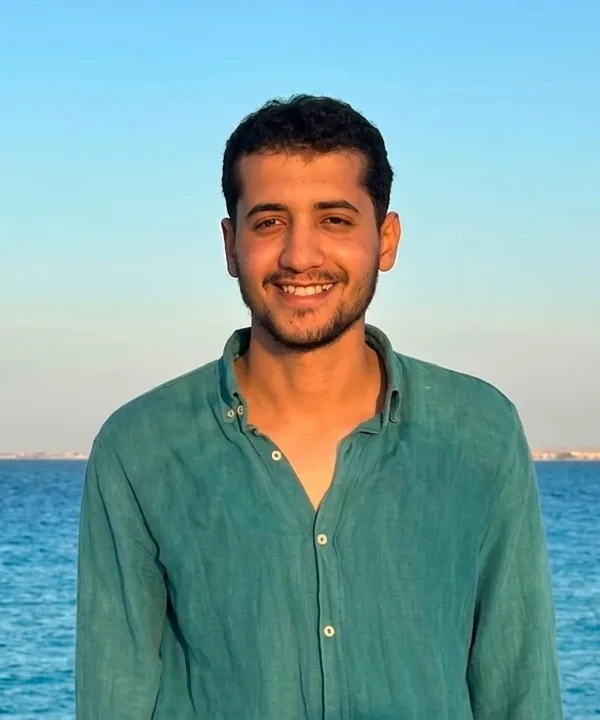Portrait of Osama Ibrahim by the sea